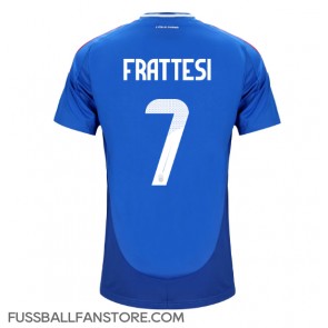 Italien Davide Frattesi #7 Replik Heimtrikot EM 2024 Kurzarm